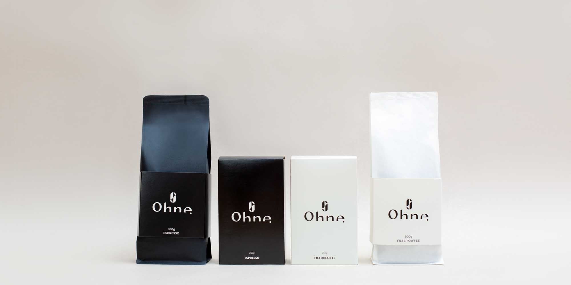 Entkoffeinierter Filterkaffee und Espresso in der Kaffee Kollektion von OHNE