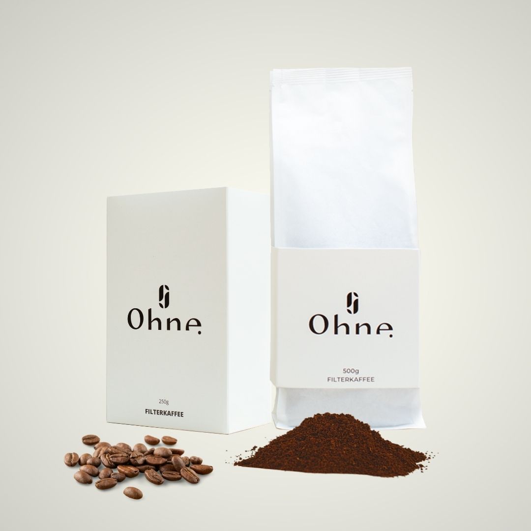 Entkoffeinierter Filterkaffee von OHNE in 500g und 250g