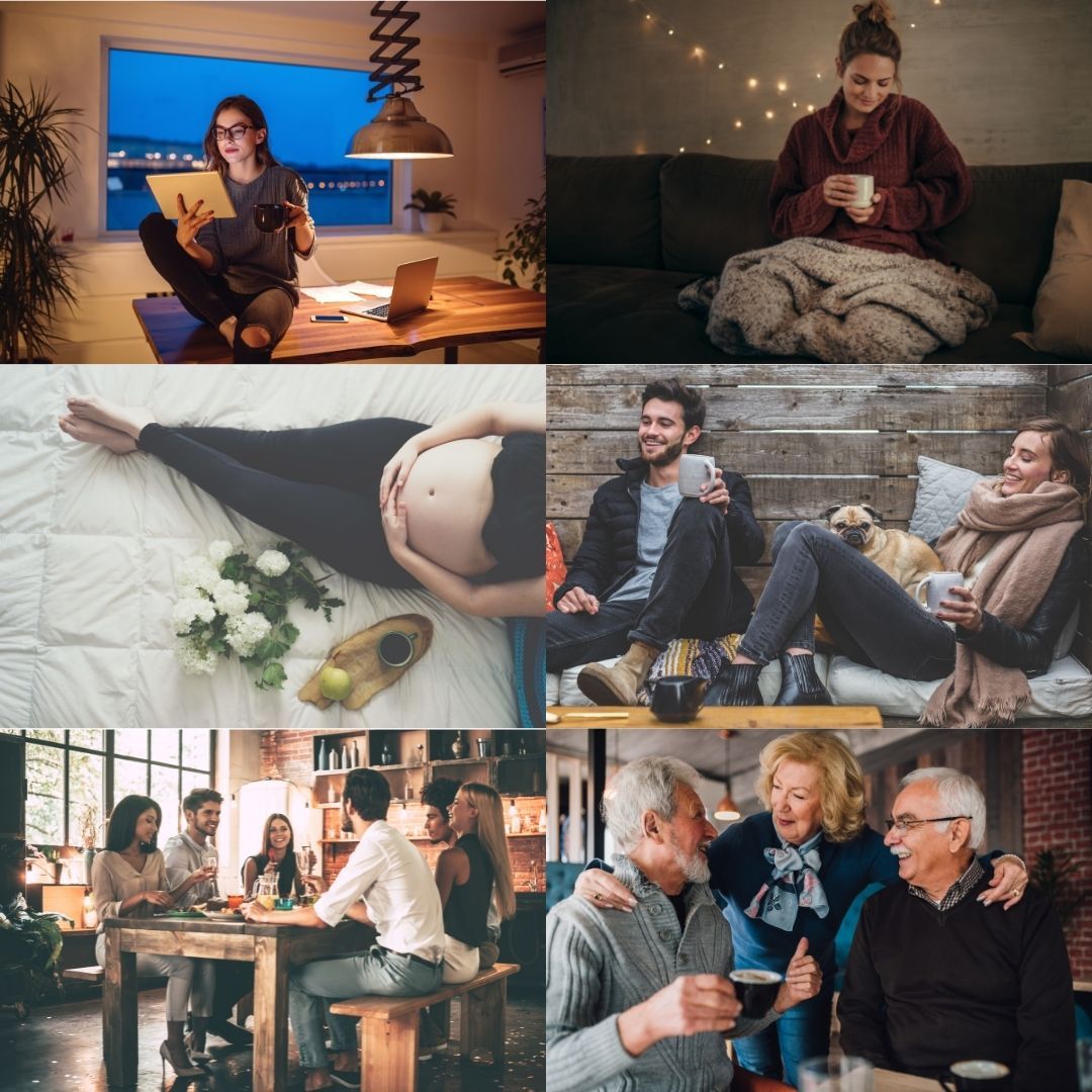 Viele emotionale Bilder zeigen Momente mit grenzenlosem Genuss dank entkoffeiniertem Espresso von OHNE